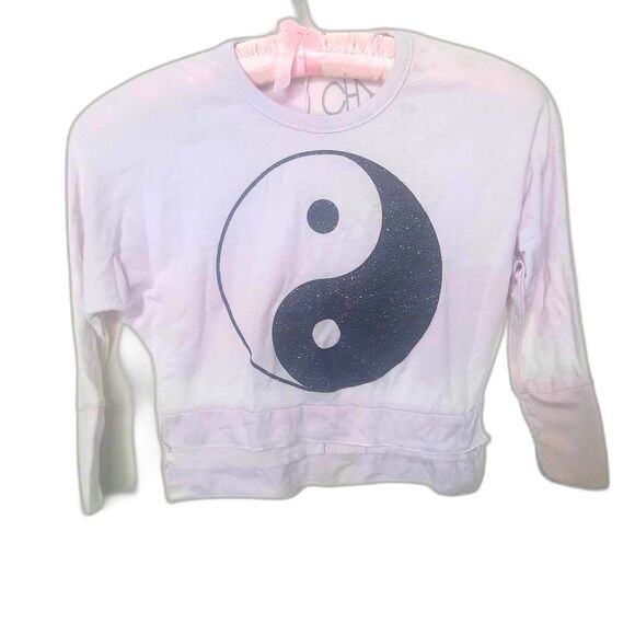 Chaser Girls Yin Yang Burnout Tee Light Purple Size 4/4T NEW Flawed - Picture 1 of 6